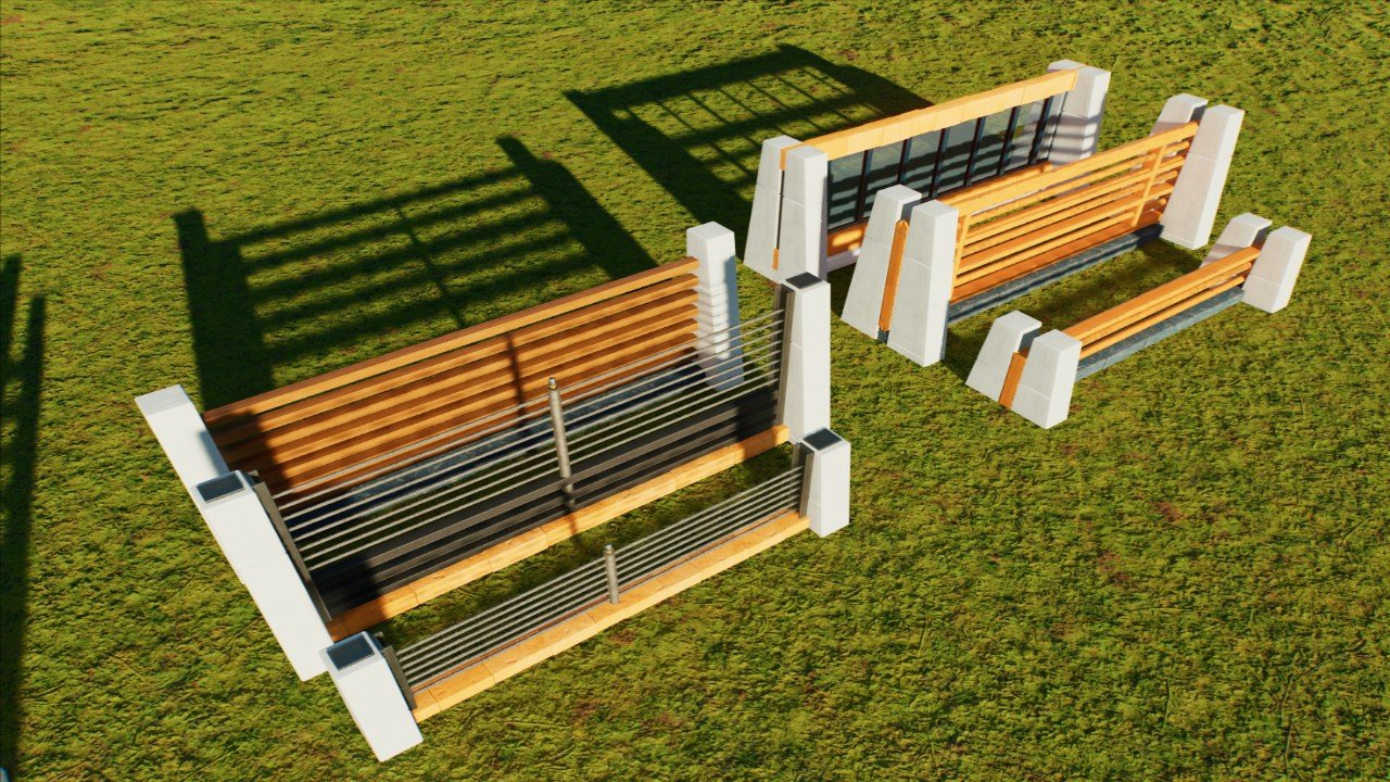 DIN Style Fences (Pack 2) (Style 2)