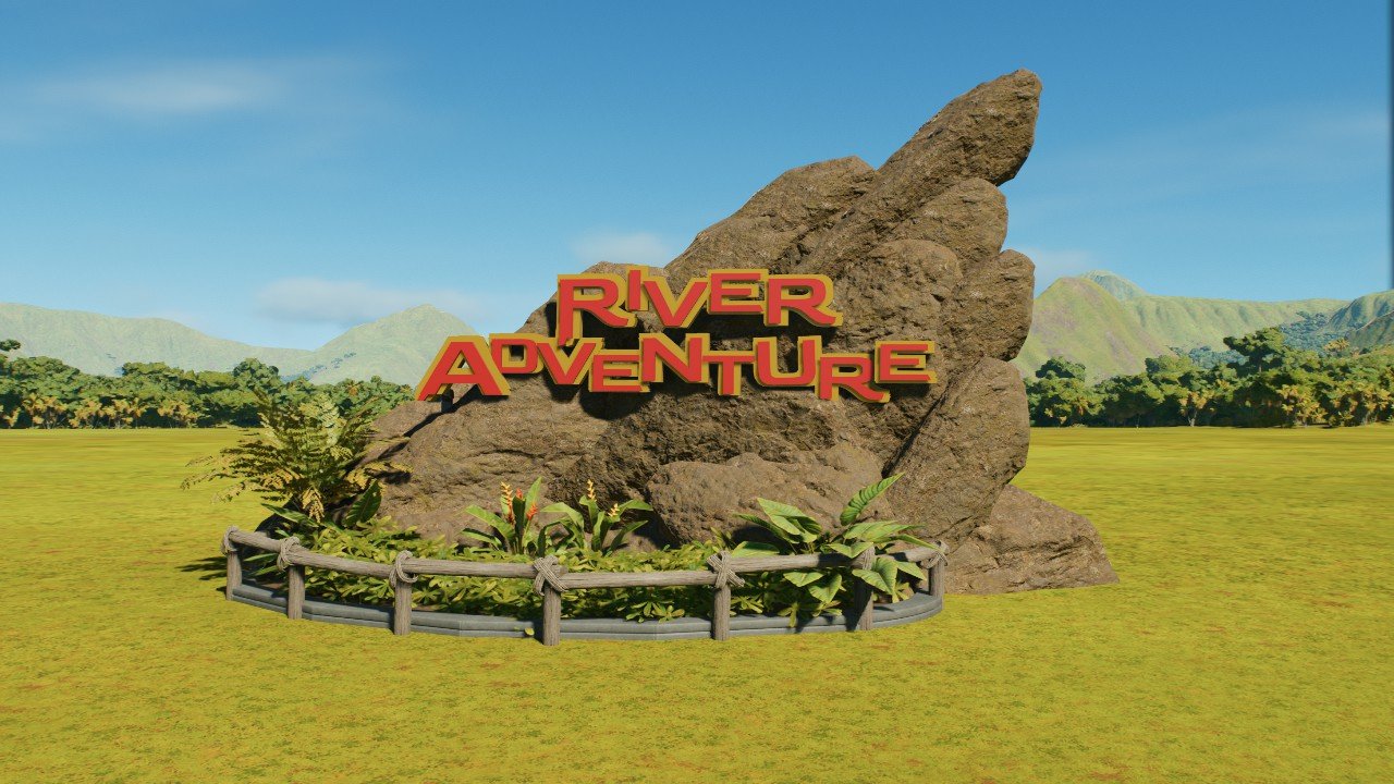 River Adventure sign