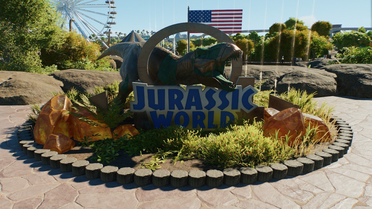 Jurassic World Enterance Statue