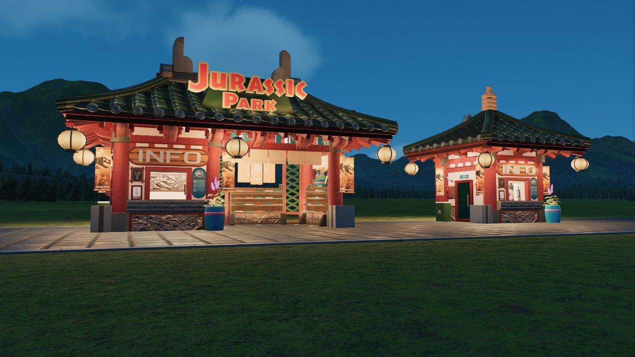 Asian styled  info booth set
