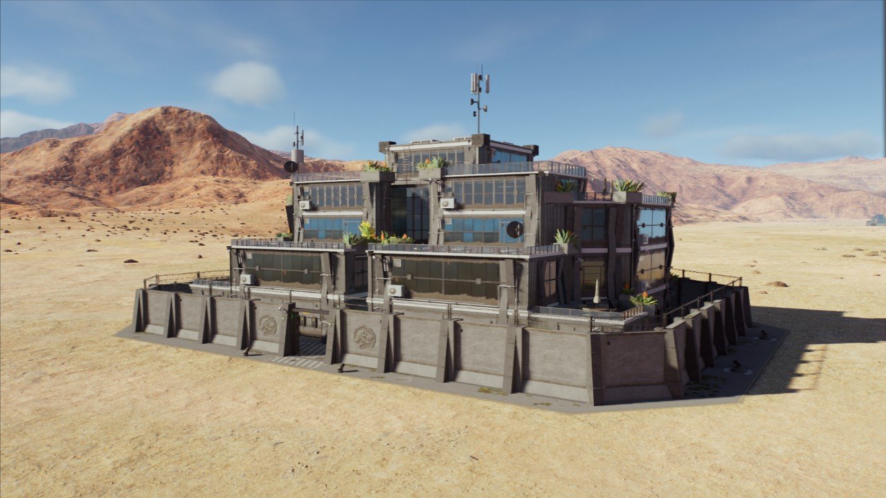 High Security Large Hotel, Now with Interior Lighting!