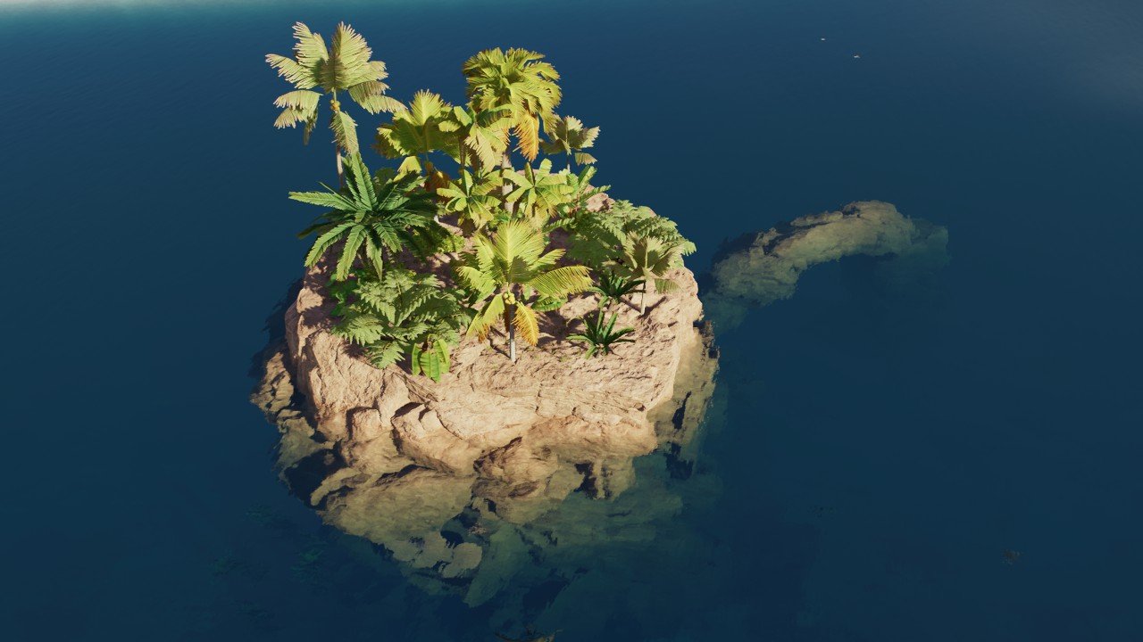 Marine Dynamic Rock Lush Foliage Ledge with Underwater Arch