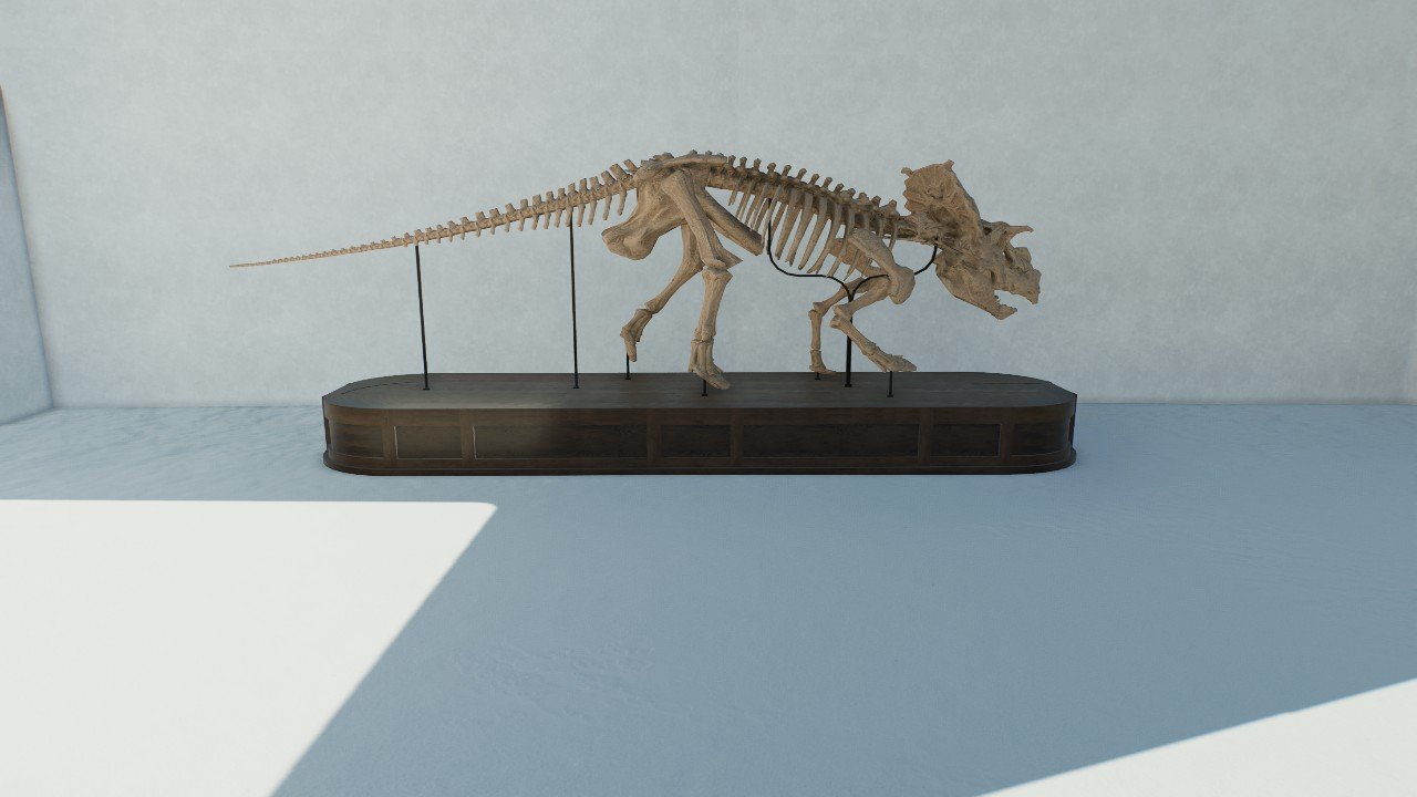 Paleo accurate tricerotops bone reconstruction