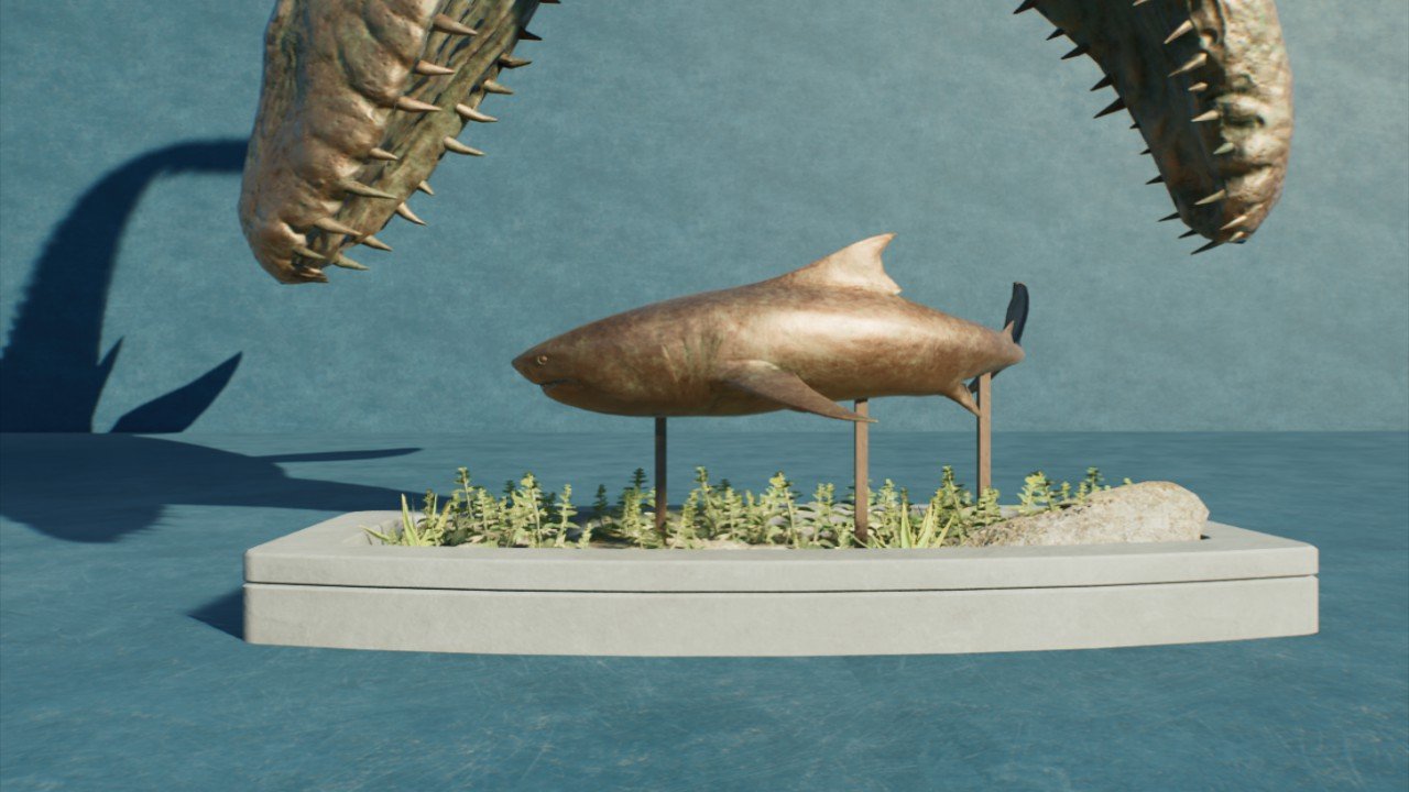 Paleon's Great White Shark statue