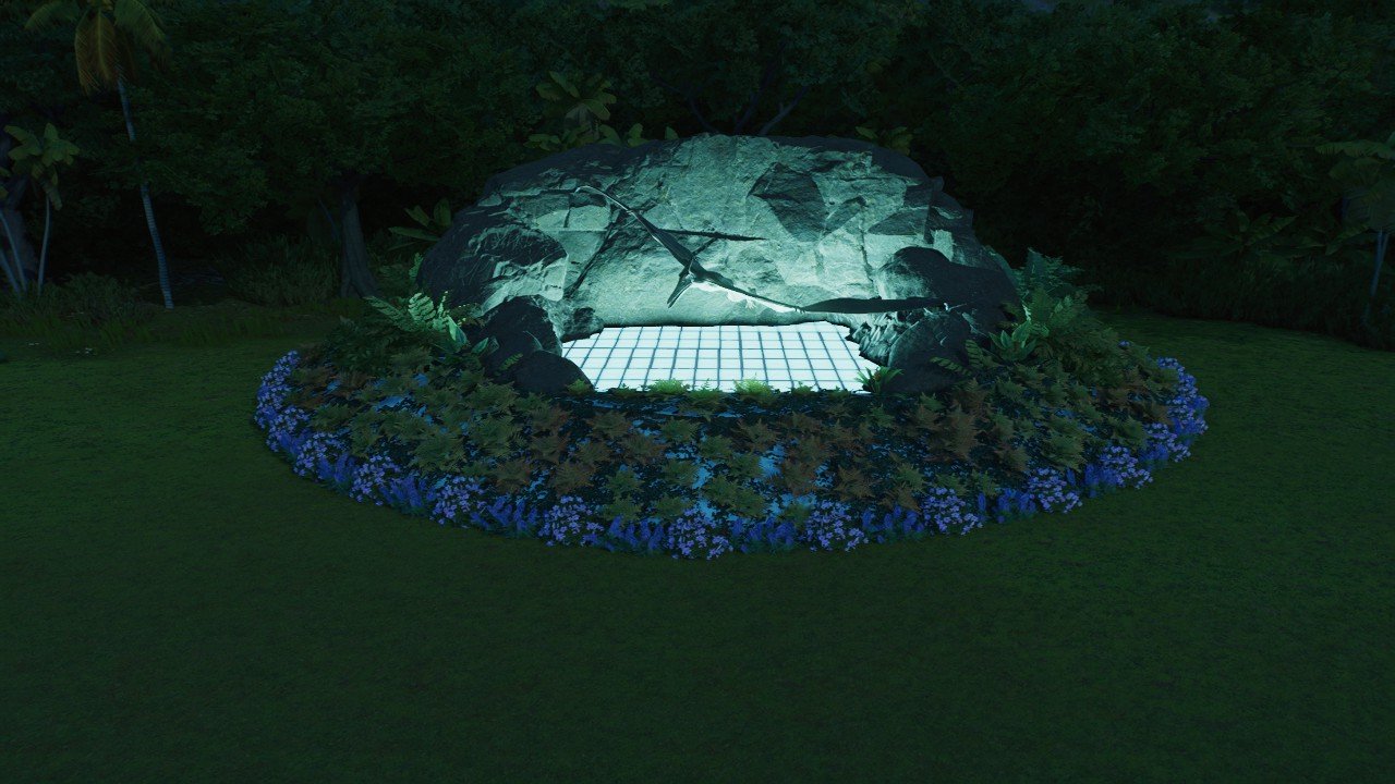 Pteranodon Glow Floral Statue