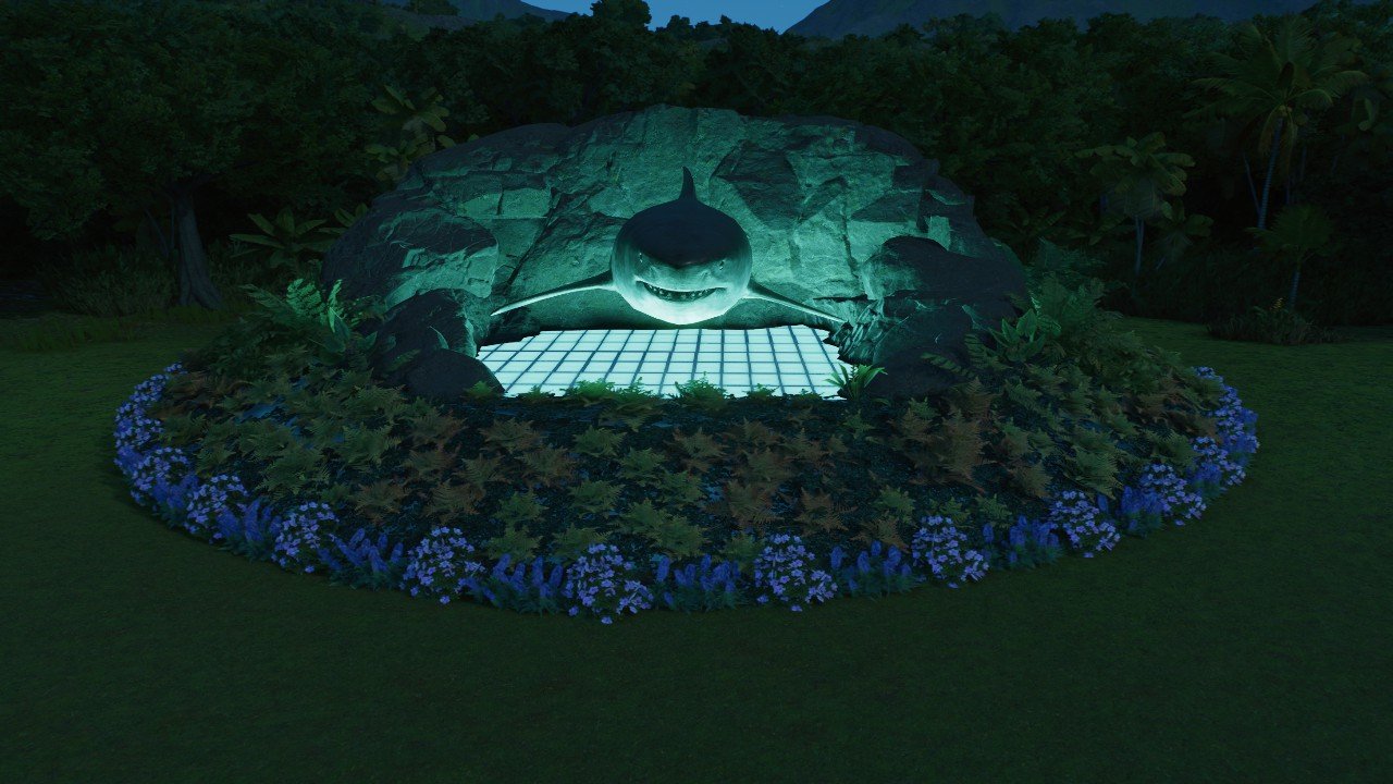 Megalodon Glow Floral Statue