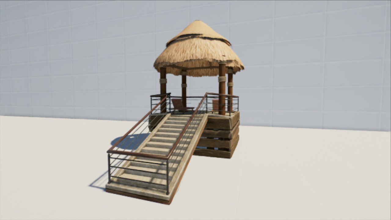 Elevated Thatched Cabana by PigCoaster