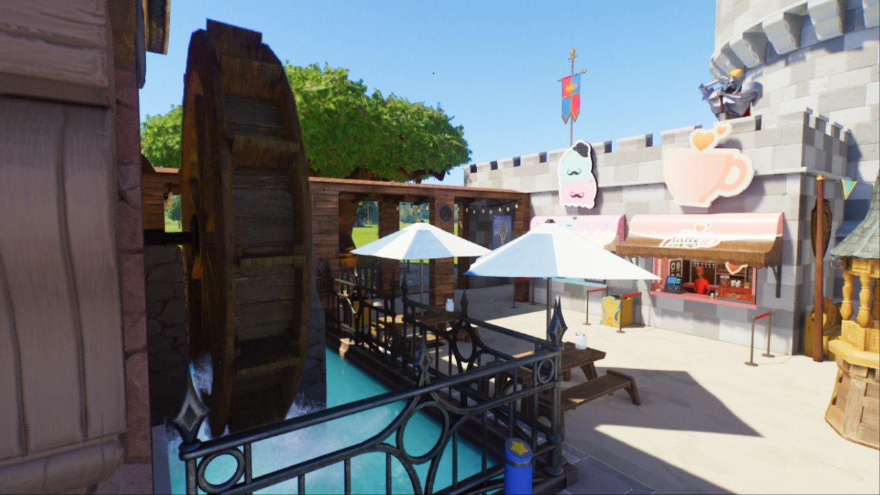 Fantasy gift shop & food area