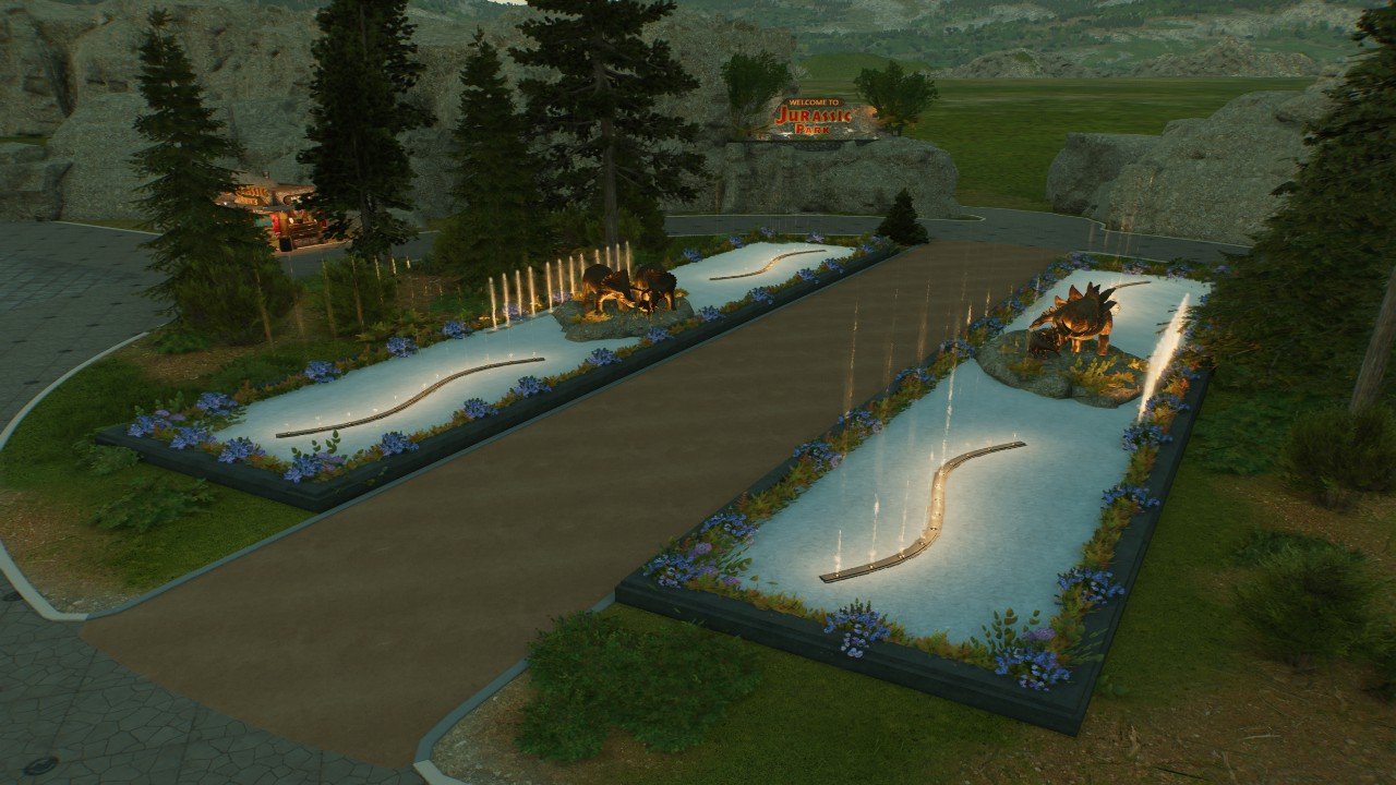 Fountain Walkthrough with Dynamic Foliage