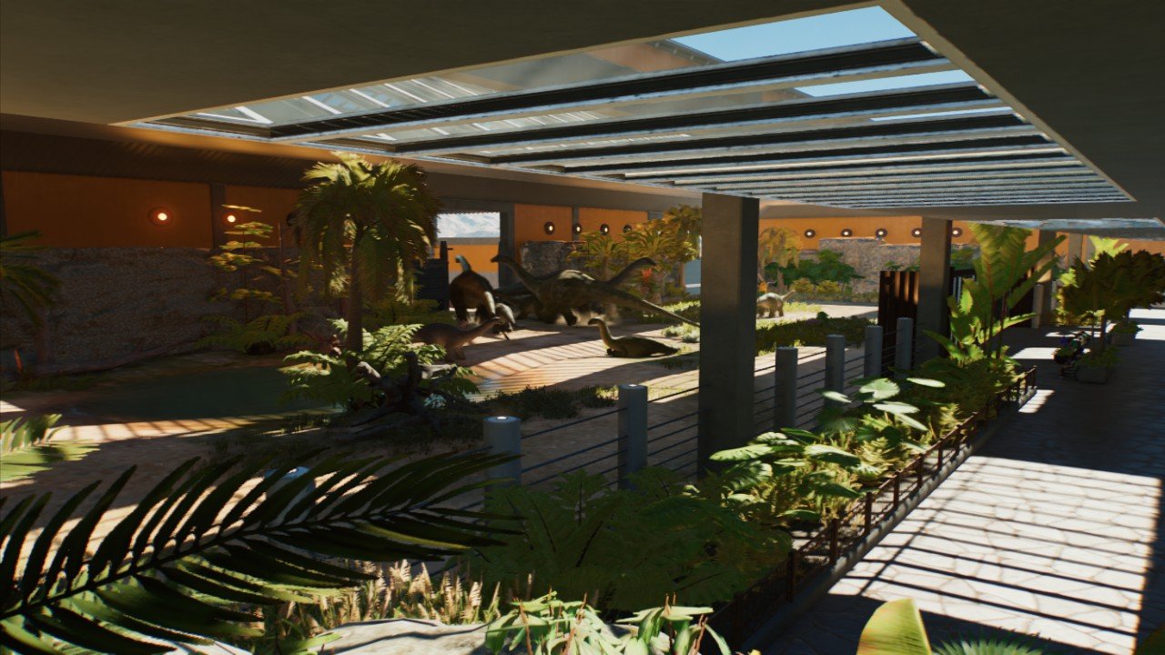 Zoo style sauropod barn