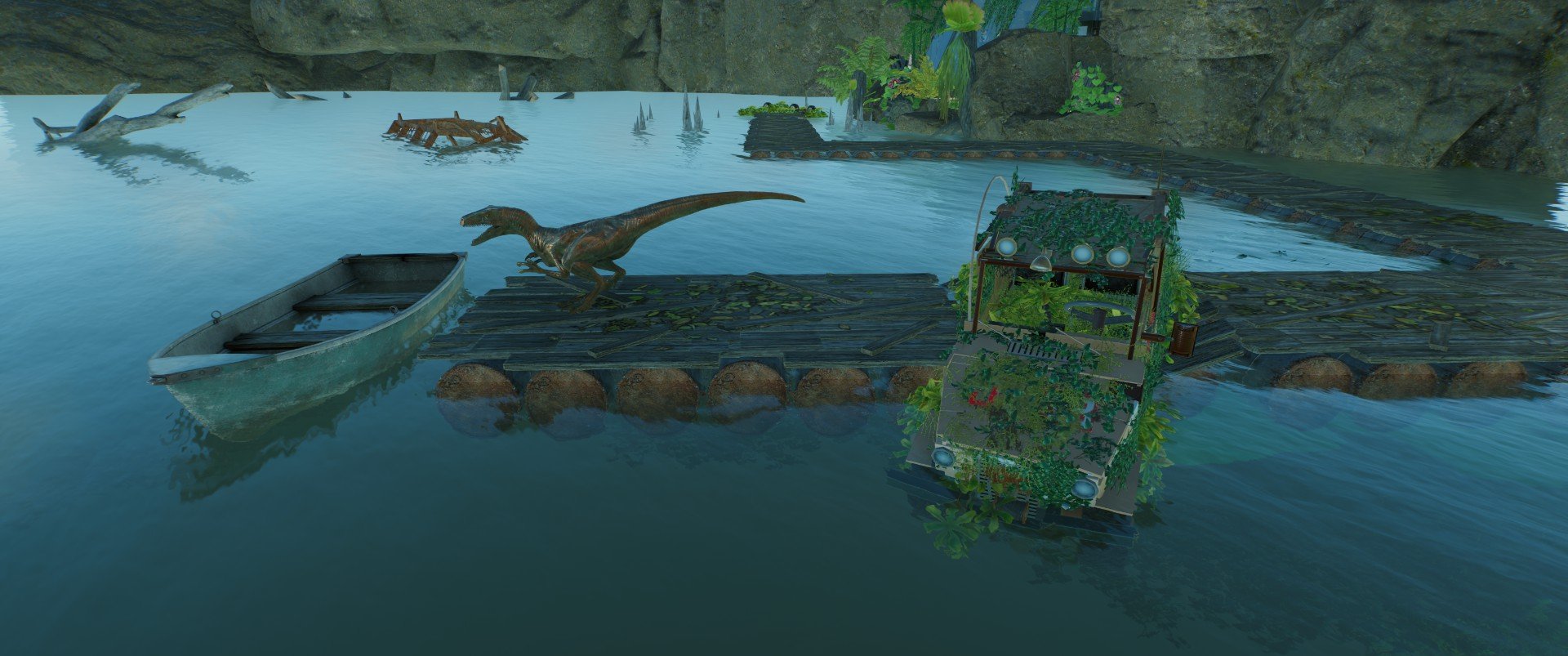 TLW Arcade Game Deinosuchus Lake Boss Enclosure