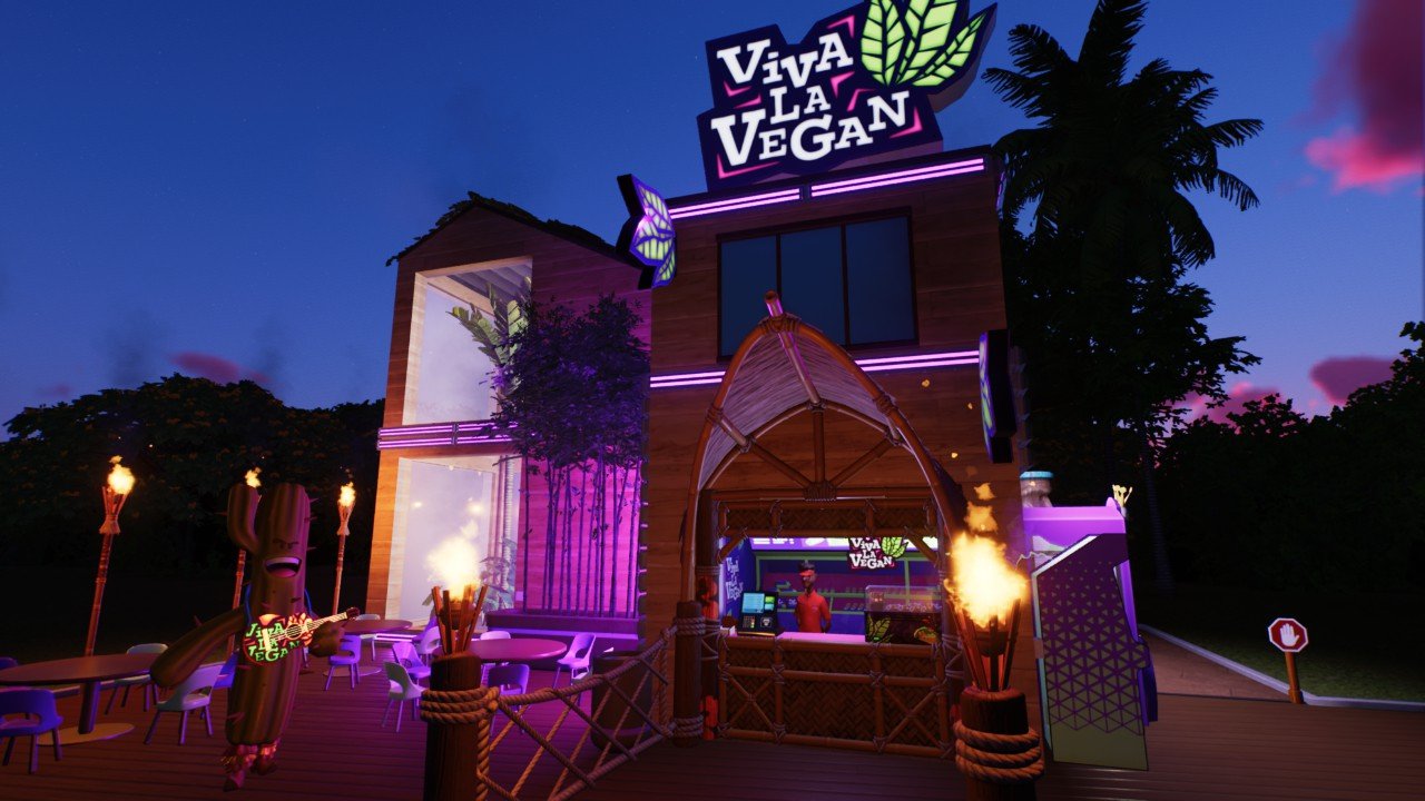 Resort: shop and staff building