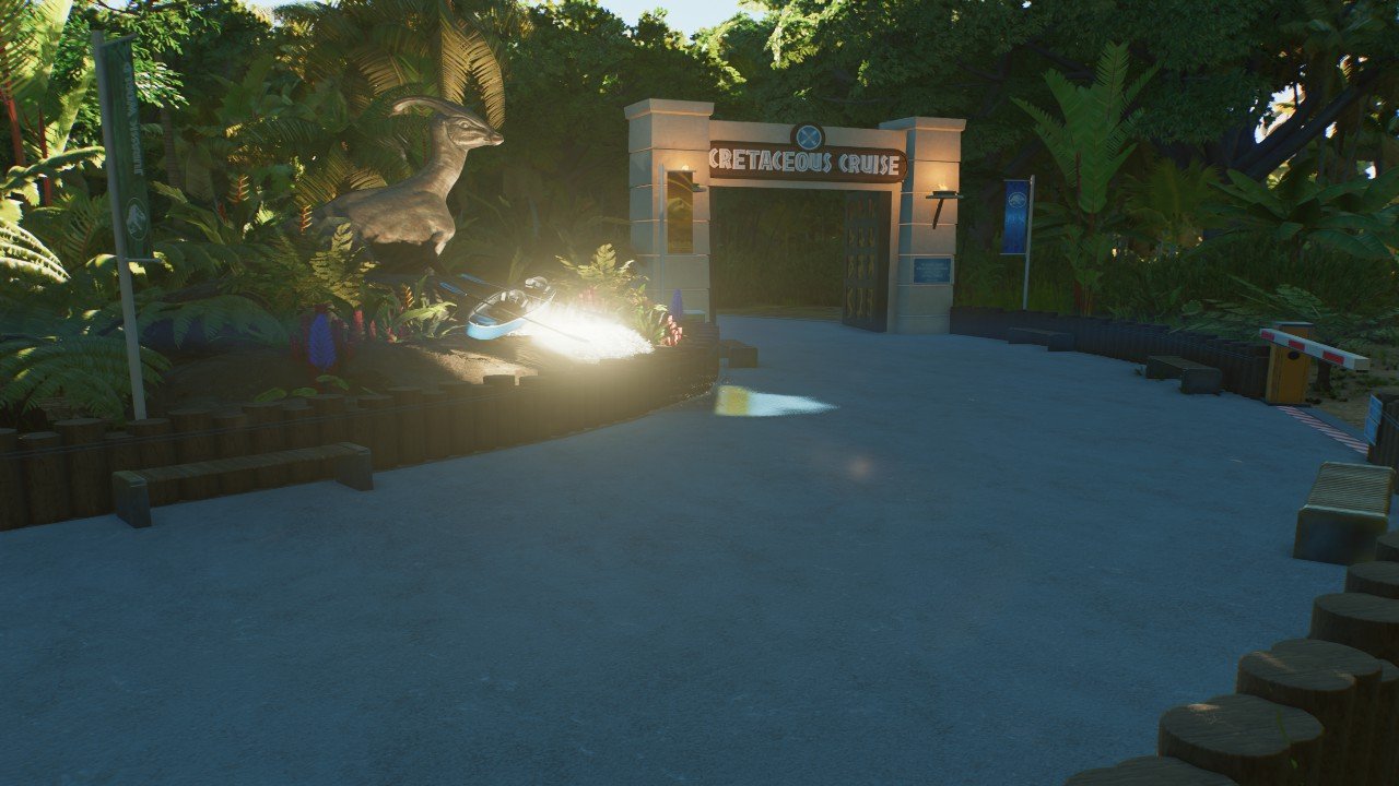 Jurassic World river cruise entrance