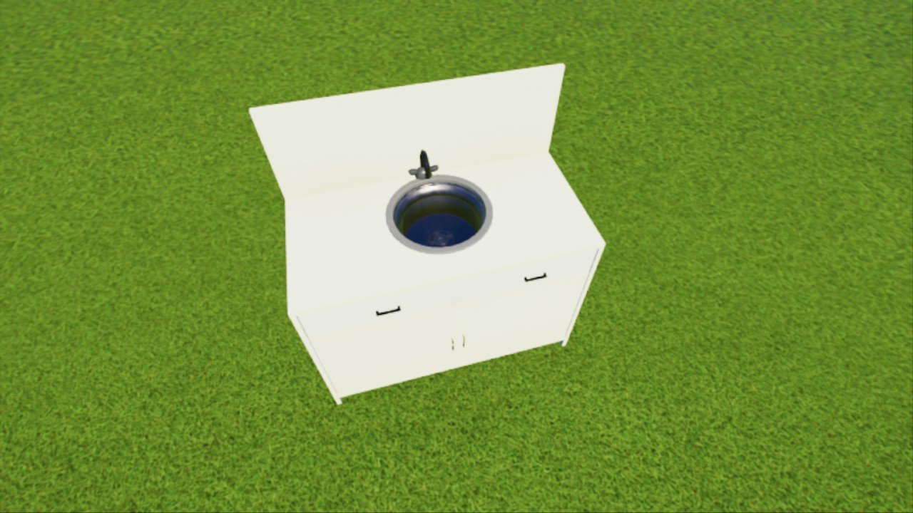 Counter with sink