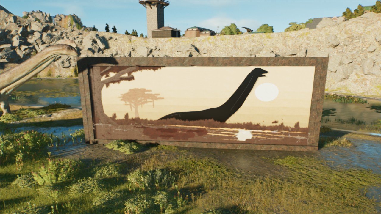 Swamp sauropod mural