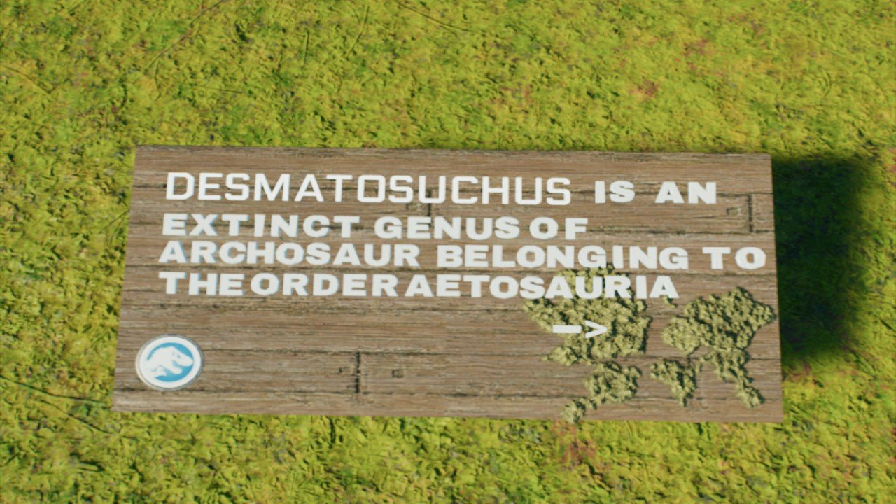 Desmatosuchus information board