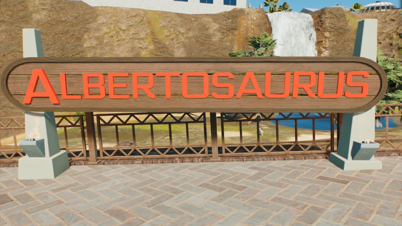 Signs: Albertosaurus Stand