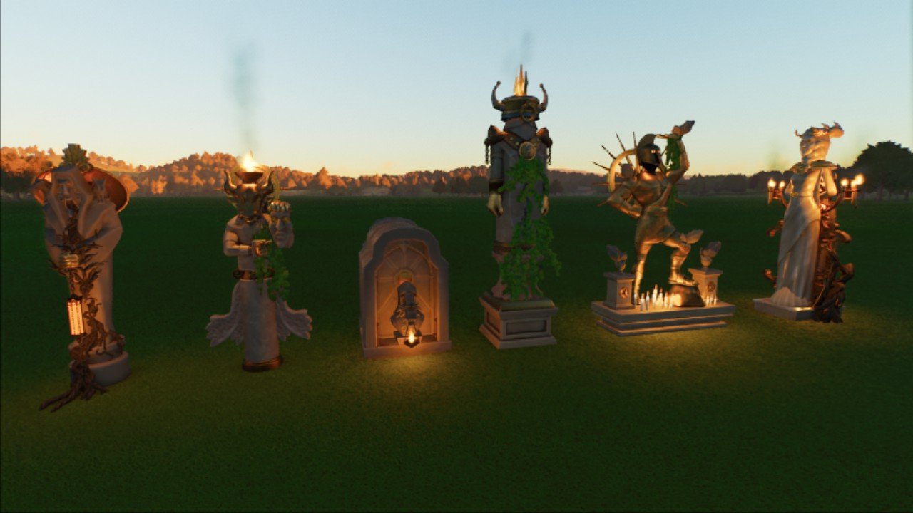 ancient god statues