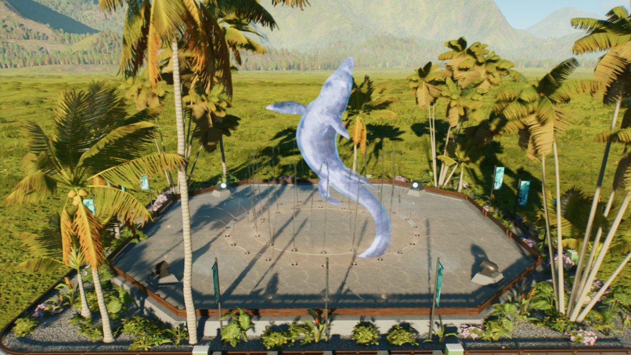 mosasaur fountain
