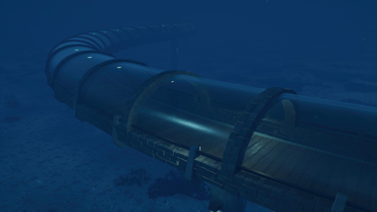 underwater walkway cover piece