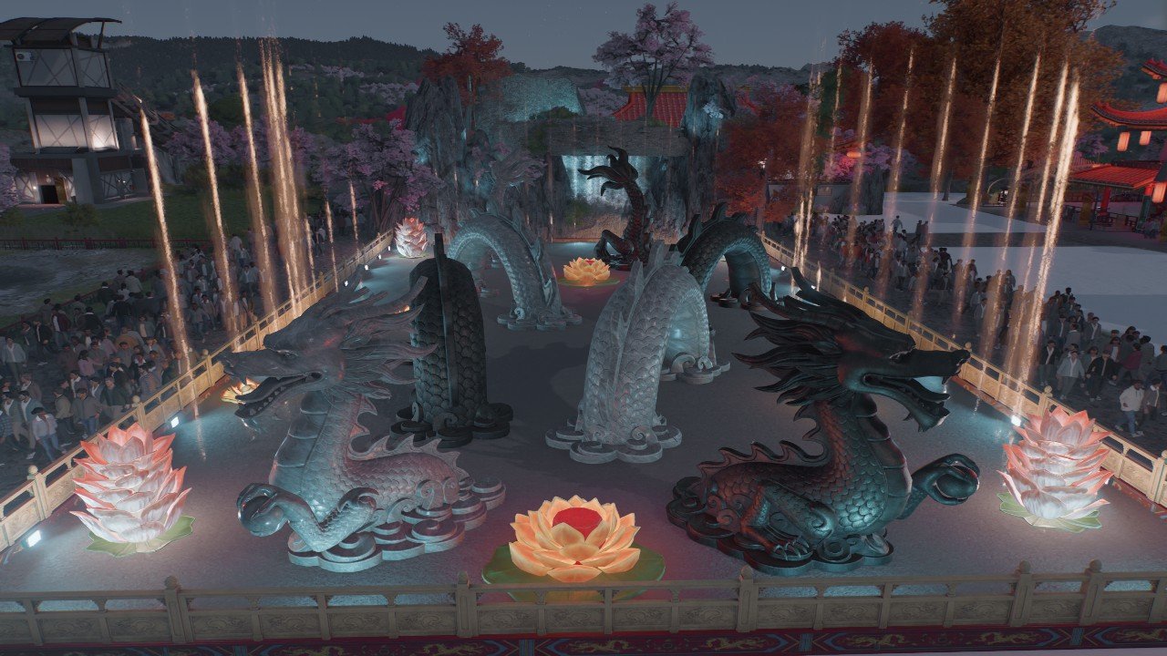 Twisting Dragons Fountain