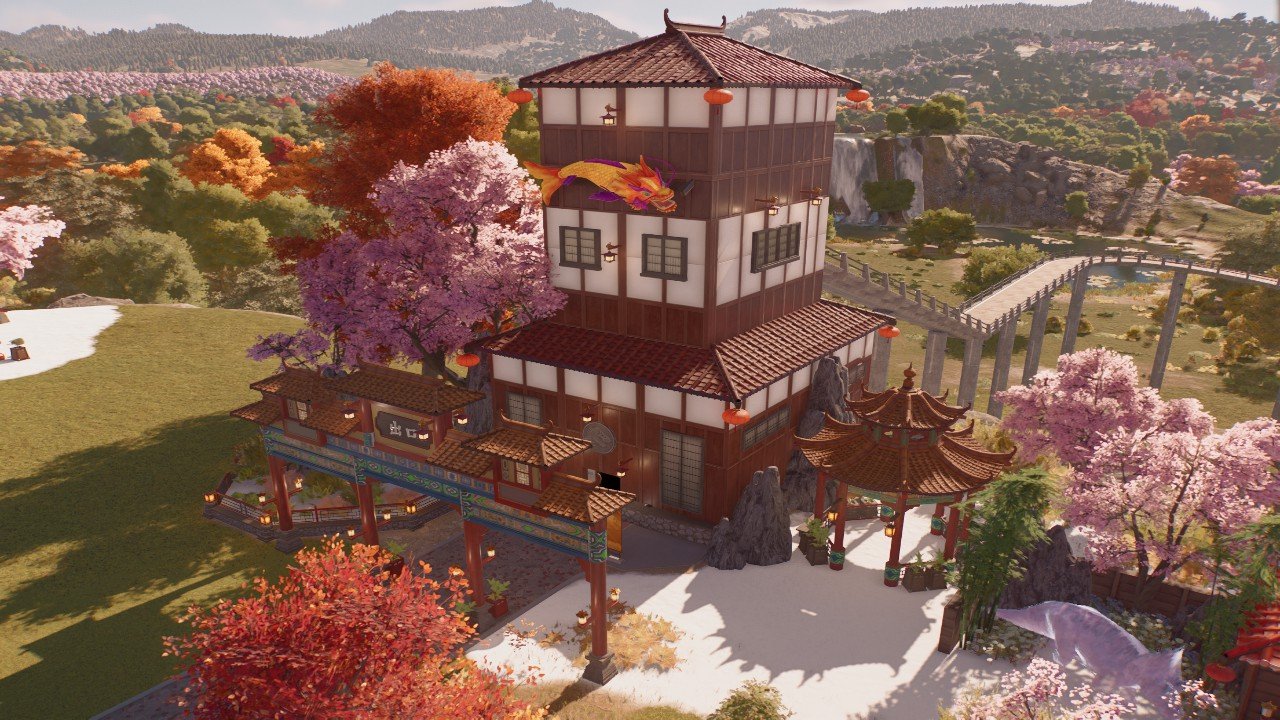 Eastern Style elevated walkway