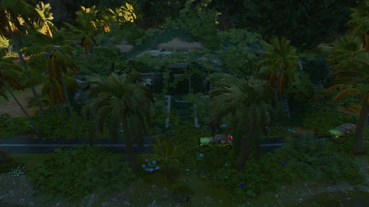 Abandoned, overgrown JP Visitor Center 